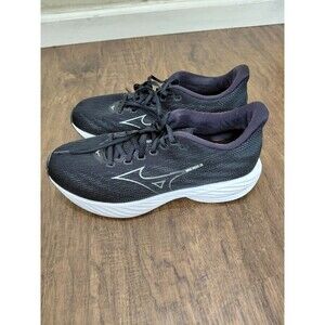 Mizuno Women's Wave Rider 28  Road Running Shoe 10.5 Black/White Sneakers